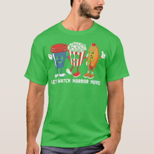 Womens men Scary spooky Halloween let's watch horr T-Shirt