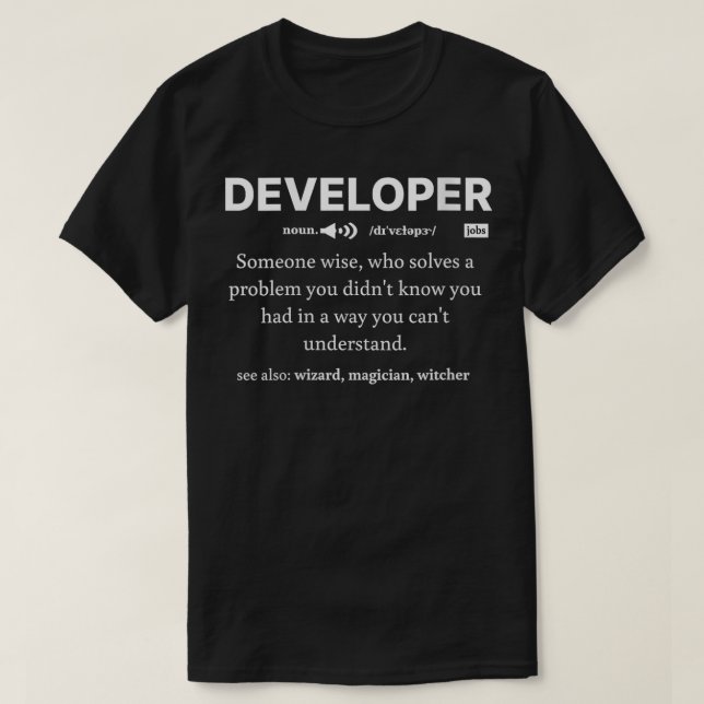 Womens Mens Computer Nerd Developer Programmer Gif T-Shirt (Design Front)