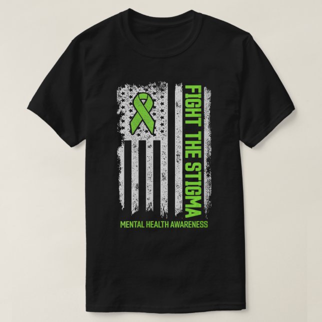 Womens Mental Health Awareness  Fight the Stigma M T-Shirt (Design Front)