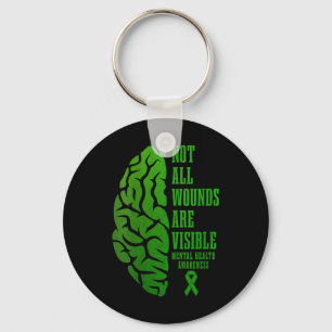 Womens Mental Health Awareness S Not All Wounds Ar Keychain
