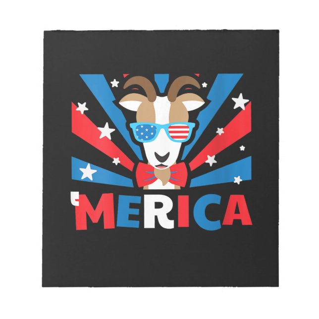 Womens Merica Goat Notepad (Front)