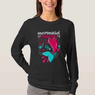 Womens Mermaid Mama Mom Mommy Family Matching Bir T-Shirt