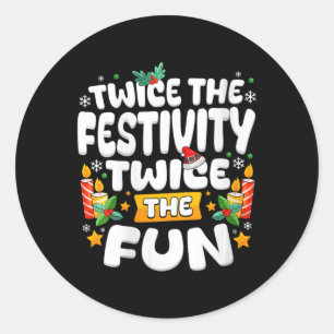 Womens Merry Birthday Christmas Snowman Xmas Bday Classic Round Sticker