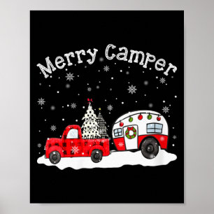 Womens Merry Camper Christmas Santa Claus Camng Re Poster