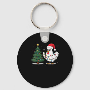 Womens Merry Chick-mas Ultrygeist Funny Chicken Gh Keychain