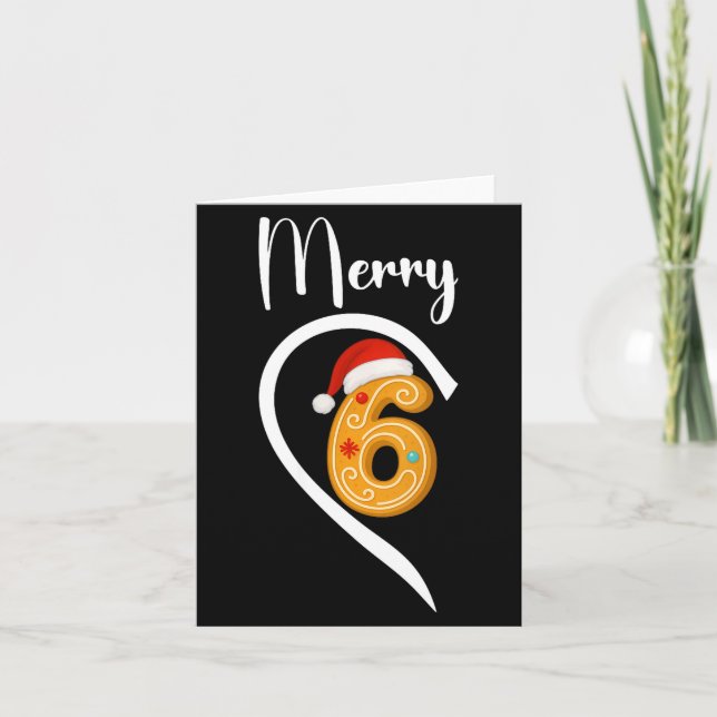 Womens Merry Christmas 67 Meme Gingerbread Couple  Card (Front)