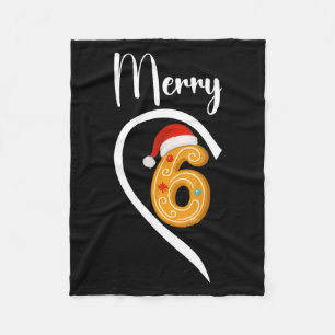 Womens Merry Christmas 67 Meme Gingerbread Couple Fleece Blanket