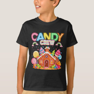 Womens Merry Christmas Candy Crew Squad Matching X T-Shirt