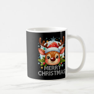Womens Merry Christmas Cute Reindeer For Men Women Coffee Mug