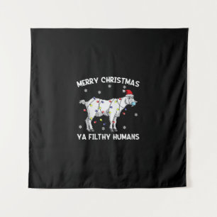 Womens Merry Christmas Goat Face Mask Goat Santa Tapestry
