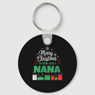 Womens Merry Christmas I'm Going To Be A Nana Preg Keychain
