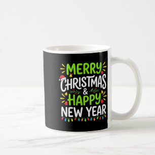 Womens Merry Christmas Lights Red Santa Hat And Ha Coffee Mug