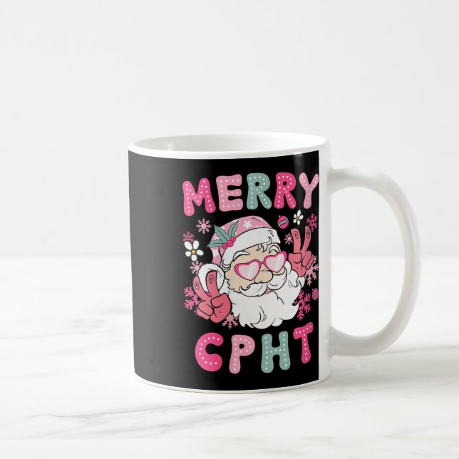 Womens Merry Cpht Christmas Certified Pharmacy Tec Coffee Mug (Right)