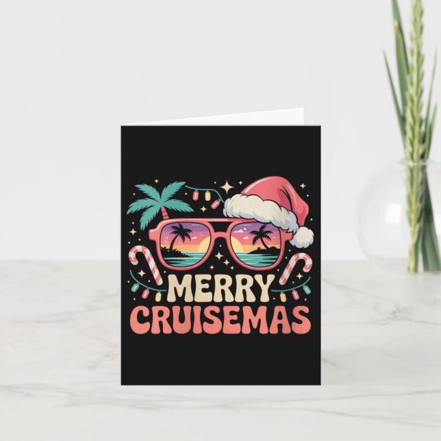Womens Merry Cruisemas 2025 2026 Christmas Santa R Card (Front)