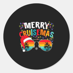 Womens Merry Cruisemas Cruise Ship Cruising Vacati Classic Round Sticker