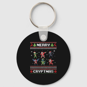 Womens Merry Cryptmas Dabbing Cryptid Monsters Fun Keychain