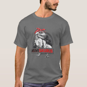 Womens Mimisaurus Rex Dinosaur Funny Mother's Day T-Shirt