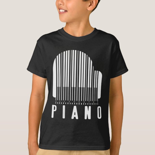 Womens Minimalist Ano Barcode Style Music Lover Hu T-Shirt (Front)
