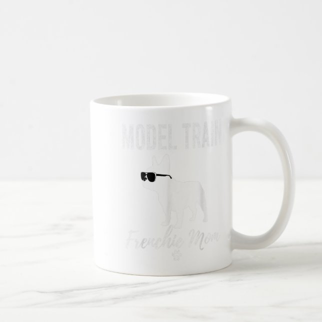 Womens Model Train Frenchie Mom Shirt Funny Dog Lo Coffee Mug (Right)