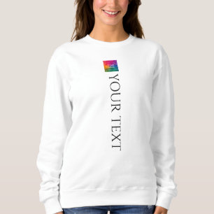 Womens Modern Elegant Front & Back Print Template Sweatshirt