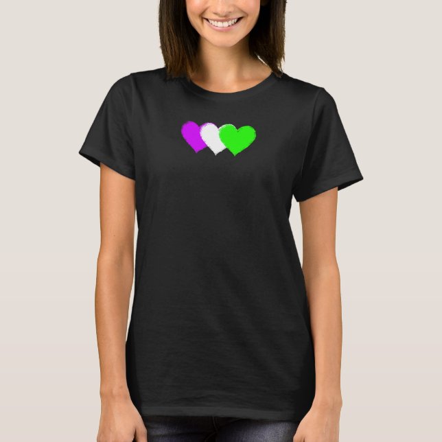 Womens Modern feminist Suffragette heart T-Shirt (Front)