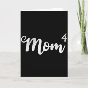 Womens mom4 mom of 4 mother of four kids mamaWomen Card