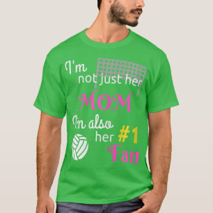 Womens Mom Fan I love Volleyball T T-Shirt