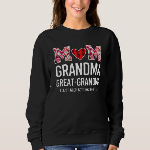 Womens Mom Grandma Great Grandma Mother's Day Fl Sweatshirt