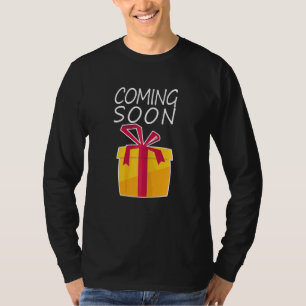 Womens Mom Mommy Coming Soon Gender Reveal Pregnan T-Shirt