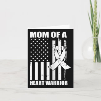 Womens Mom Of A Heart Warrior Red Heart Disease Aw Card