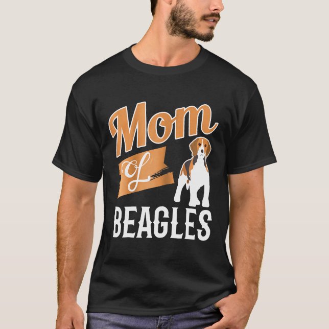 Womens Mom Of Beagles Proud Pet Parent Animal Love T-Shirt (Front)
