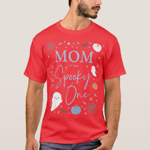 Womens Mom of the Spooky One First Birthday Blue B T-Shirt