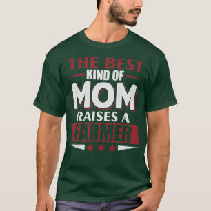 Womens Mom Raises A Farmer Funny Farming  T-Shirt