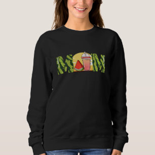 Womens Mom Watermelon Summer Fruit Mother's Day Sweatshirt