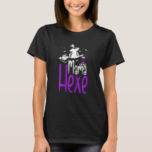 Womens Mom Witch Ghost Pumpkin Halloween Fan Geise T-Shirt