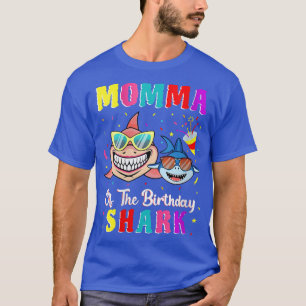 Womens Momma Of The Shark Birthday Family Matching T-Shirt