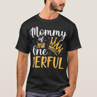 Womens Mommy Of Mr Onederful 1St Birthday Party MR T-Shirt