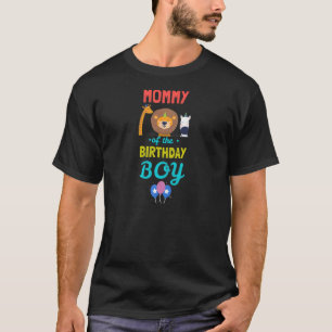 Womens Mommy Of The Birthday Boy Ringmaster Zoo Sa T-Shirt