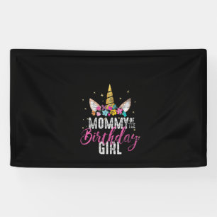 Womens Mommy Of The Birthday Girl Mother Gift Unic Banner