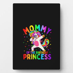 Womens Mommy of the Birthday Princess Girl Dabbing Plaque