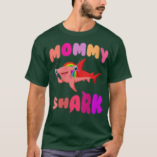 Womens Mommy Shark hammerhead birthday family shar T-Shirt