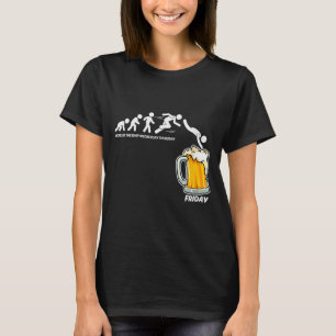 Womens Monday To Friday Beer Drinking Funny Work W T-Shirt