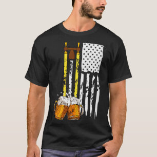 Womens Monday To Friday Usa Flag Beer Drinking Fun T-Shirt