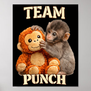 Women's monkey team punch poster