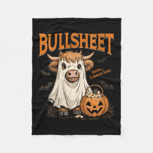 Womens Moo... I Mean Boo Bullsheet Highland Cow Gh Fleece Blanket