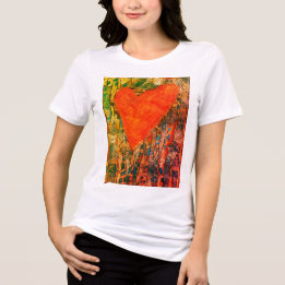 Women's Mosaic Heart Valentine Tri-Blend Shirt