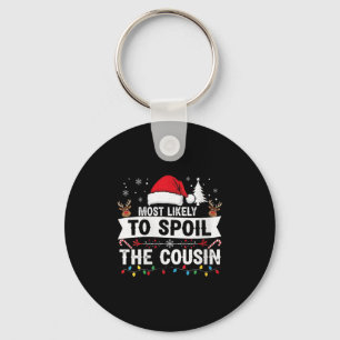 Womens Most Likely To Sil The Cousin Christmas Par Keychain