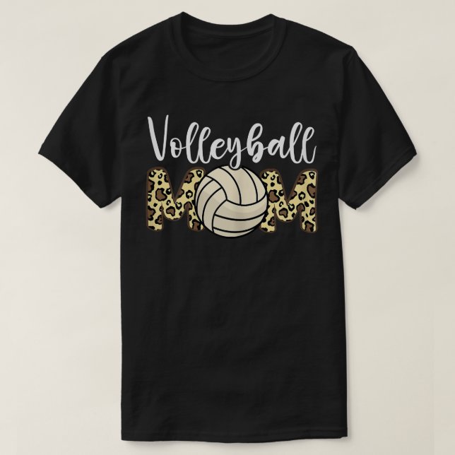 Womens Mother Day Volley Mama Leopard Daughter Vol T-Shirt (Design Front)