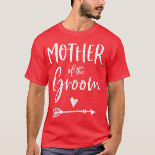 Womens Mother Of The Groom Arrow Heart Graphics T-Shirt