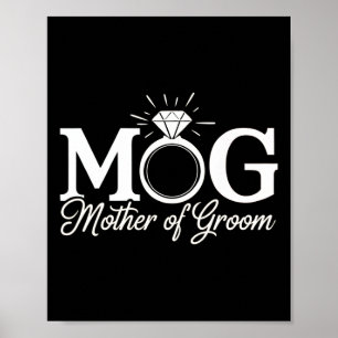 Womens Mother Of The Groom Mob Mog Mom Wedding Bac Poster